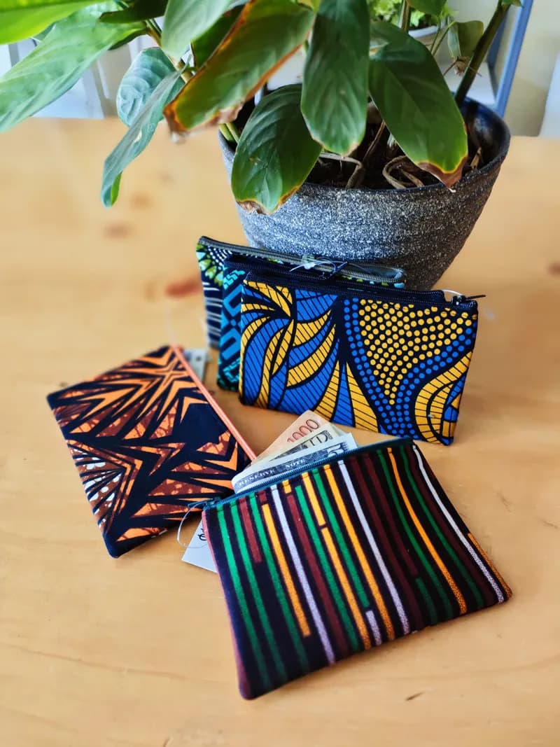 African Print Pocket Purse