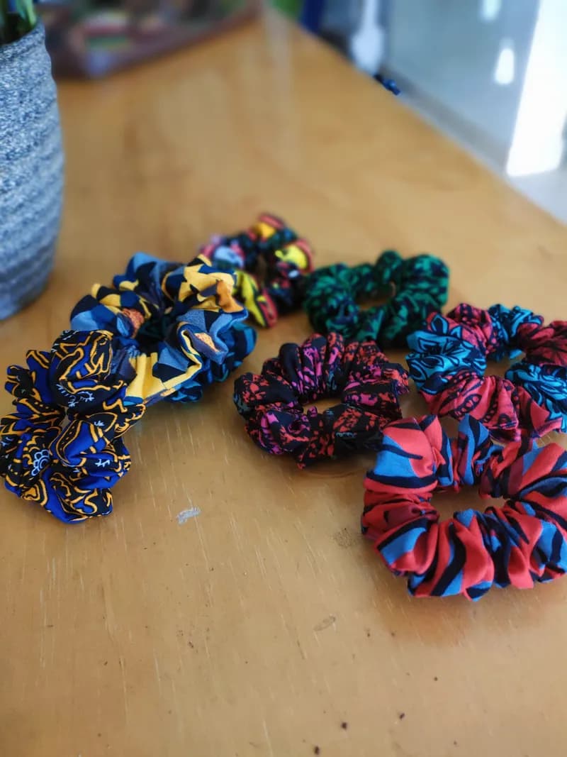 Ankara Silk Scrunchie