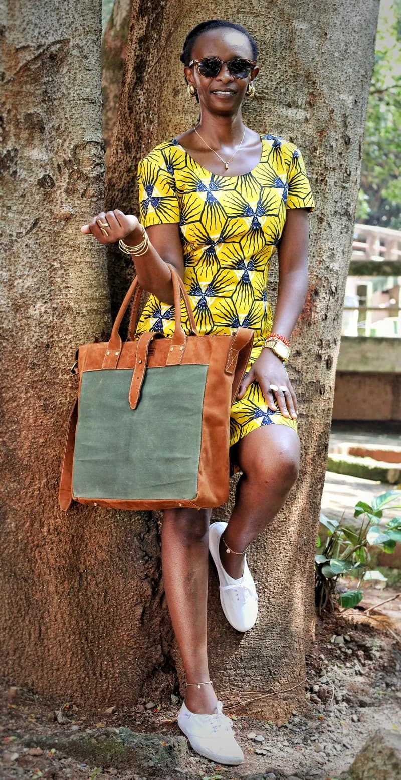 Uwezo Leather & Canvas Tote